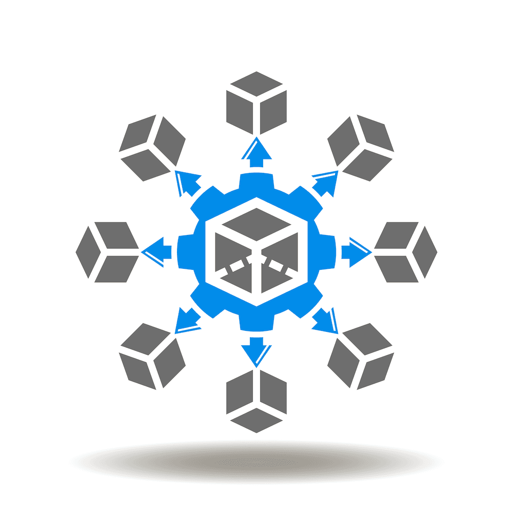 Diagram of a microservices architecture.